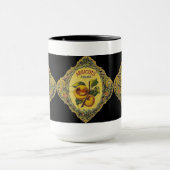 Étiquette vintage français d'abricot - Mug (Centre)