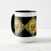Étiquette vintage français d'abricot - Mug (Devant gauche)