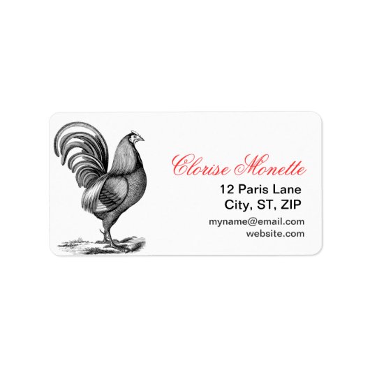 Étiquette vintage français illustré (Devant)