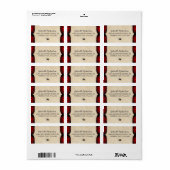 Étiquette Vintage Gothique Halloween Spider Adresse de retou (Feuille entière)