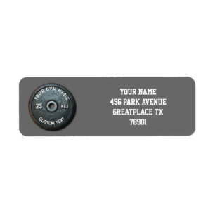 Étiquette Vintage Gym Owner ou utilisateur with Fitness Funn