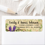 Étiquette Vintage Humingbird Swirl Christmas Address Labels<br><div class="desc">Green,  Red. Purple. and Yellow Love Bird Swirl Return Address Labels</div>
