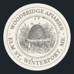 Étiquette vintage ivoirien<br><div class="desc">Un petit étiquette sympa à faire apparaître sur votre fenêtre de voiture, votre carnet ou votre téléphone portable. Idéal pour le scellage des produits de la cime emballés. Utilisez pour les savons emballés et la cire d'abeille. Étiquettes apiaires personnalisables de petite taille disponibles sur autocollant vinyle taillé sur mesure dans...</div>