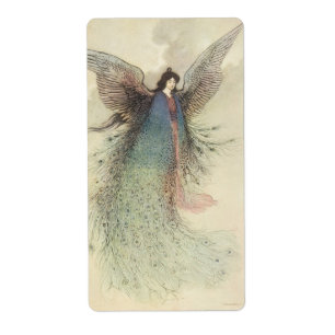 Étiquette Vintage Japanese Fairy Tale, The Moon Maiden