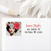 Étiquette Vintage Lady Floral Papier Collage journal (En situation)