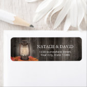 Étiquette Vintage Lanterne Automne laisse Mariage de automne (En situation)