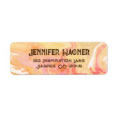 Étiquette Vintage moderne tendance rose jaune Abstrait (Devant)