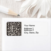 Étiquette Vintage Monogram F Art Nouveau Letter (En situation)