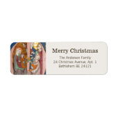 Étiquette Vintage Moyen Age Religieux Catholique Noël (Devant)