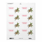 Étiquette Vintage Noël (Feuille entière)