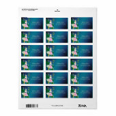 Étiquette Vintage Noël chandelle fille iridescente parties s (Feuille entière)