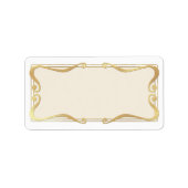 Étiquette Vintage Noël Whimsy Gold Bordure vide (Devant)