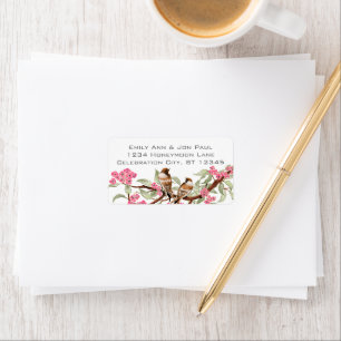 Étiquette Vintage Oiseaux Rose Cerisier RSVP