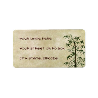 Étiquette Vintage Oriental Bamboo 1