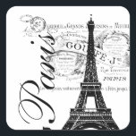 Étiquette vintage Paris & Tour Eiffel<br><div class="desc">Besoin d'un design personnalisé ? Avez-vous une autre couleur en tête ? Contactez Beth à 5178designs@gmail.com et envoyez votre demande. Vous obtiendrez une réponse rapide ! Vous pouvez personnaliser n'importe quel élément en ajoutant votre propre texte, photos et/ou designs. Tous les dessins et modèles sont protégés par le Copyright 2009...</div>