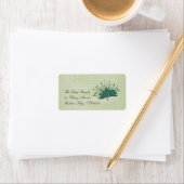 Étiquette Vintage Peacock Peint (En situation)