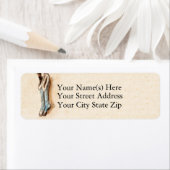 Étiquette Vintage pendaison des bas de Noël (En situation)