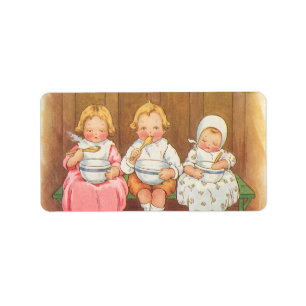 Étiquette Vintage Porridge Porridge Hot Childrys Nursery Rhy
