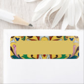 Étiquette Vintage rétro Floral Minton Carrelage Botanique (En situation)