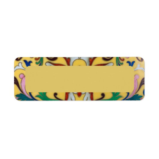 Étiquette Vintage rétro Floral Minton Carrelage Botanique (Devant)