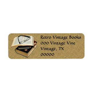 Étiquette Vintage Retro Livres lunettes de vue Avery Étiquet