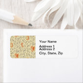 Étiquette Vintage rose gris botanique (En situation)