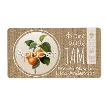 Vintage Rustic Apricot Jam personnalisé H Étiquett