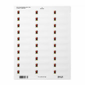 Étiquette Vintage Saint Valentin, Amour et Romance (Feuille entière)