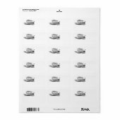 Étiquette Vintage Science Fiction Steampunk Airship Eclipse (Feuille entière)