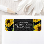 Étiquette Vintage sunflower (En situation)