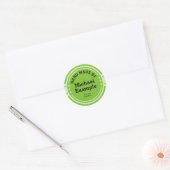 Étiquette vintage trans. blanc 10 + votre dos. & T (Enveloppe)