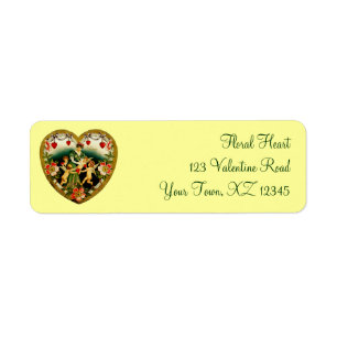Étiquette Vintage Valentine Heart
