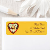 Étiquette Vintage Valentine Heart (En situation)