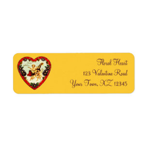 Étiquette Vintage Valentine Heart