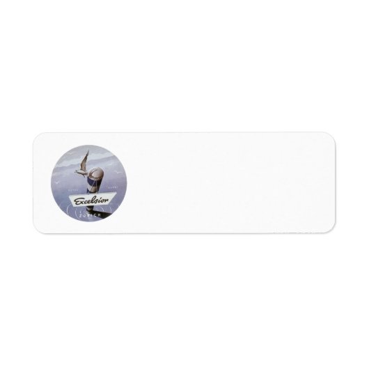 Étiquette Vintage voyage Excelsior Hotel Zurich Suisse (Devant)