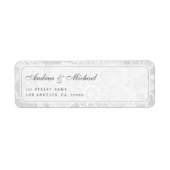 Étiquette Vintage White Lace Wedding Address Label (Devant)