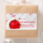 Étiquette Vintage White Neige Parties scintillant Noël (En situation)