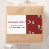 Étiquette Vintage White Neige Parties scintillant Noël Arbre (En situation)