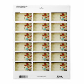 Étiquette Vintagepoppies (Feuille entière)