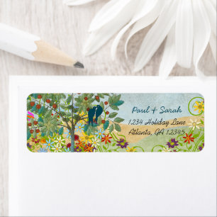 Étiquette Vintages Inséparables Fruit Tree Damask Hills