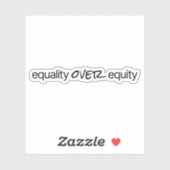 Étiquette Vinyle Coupée Sur Mesure Égalité Sur Équ (Feuille)