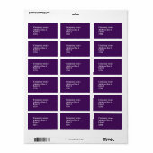Étiquette Violet (Feuille entière)