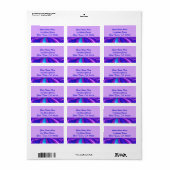 Étiquette violet bleu vif (Feuille entière)