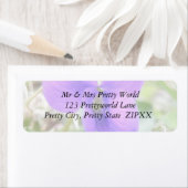 Étiquette Violet de printemps délicat (En situation)