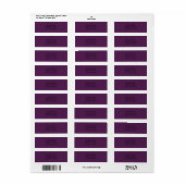 Étiquette Violet foncé (Feuille entière)