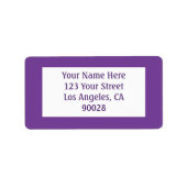 Étiquette violet foncé (Devant)