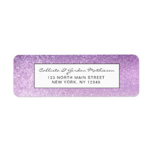 Étiquette Violet Lilac Pastel Purple ombre