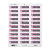 Étiquette Violet Ombre Zig Zag Chevron Motif (Feuille entière)