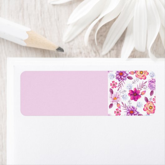 Étiquette Violet rose (En situation)