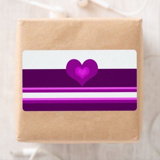 Étiquette Violet vibrant (En situation)